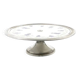 Secession cake stand, porcelain, silver-plated brass, Austria, early 20th century