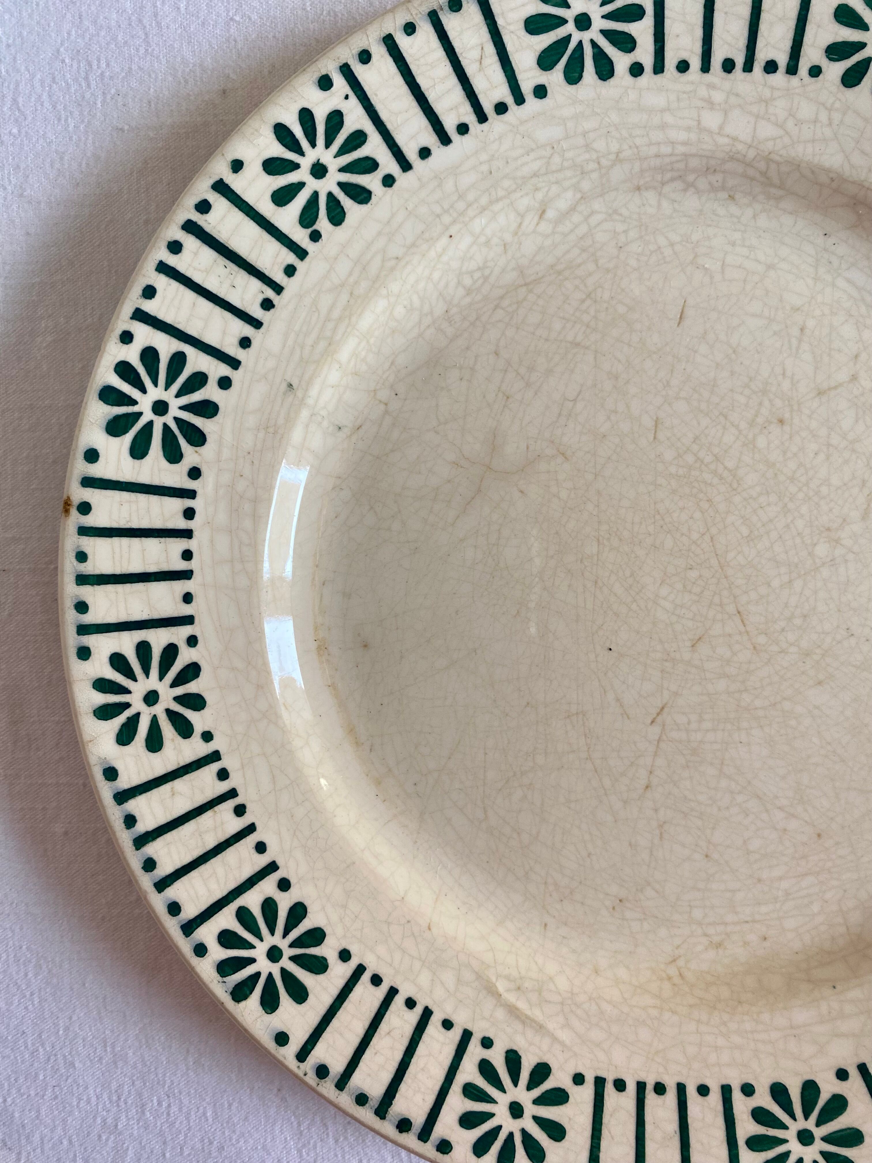 Duo of flat plates Choisy Le Roi - Marguerites