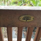 4 teak comb chairs
