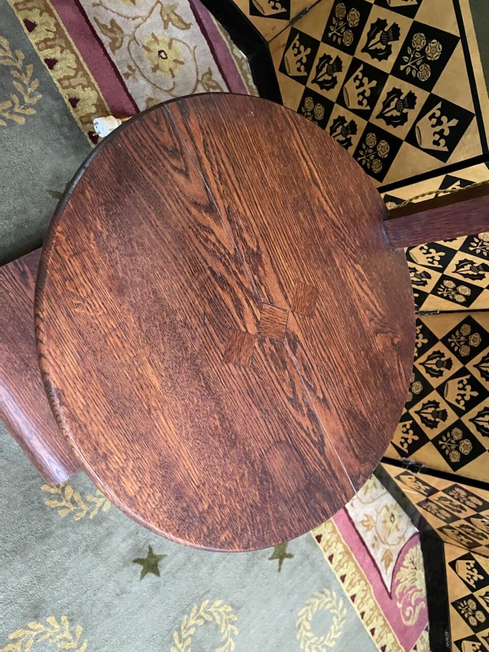 Vintage wooden floor lamp
