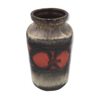 Red Scheurich ceramic vase