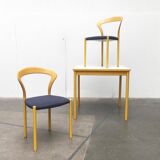 Stackable chairs and table German Lotus by Hartmut Lohmeyer for Kusch+Co, set of 3.