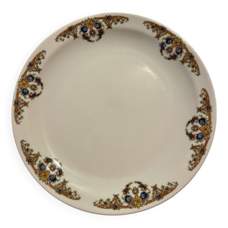 Assiettes vintage en porcelaine selther - motif floral et doré (lot de 3)