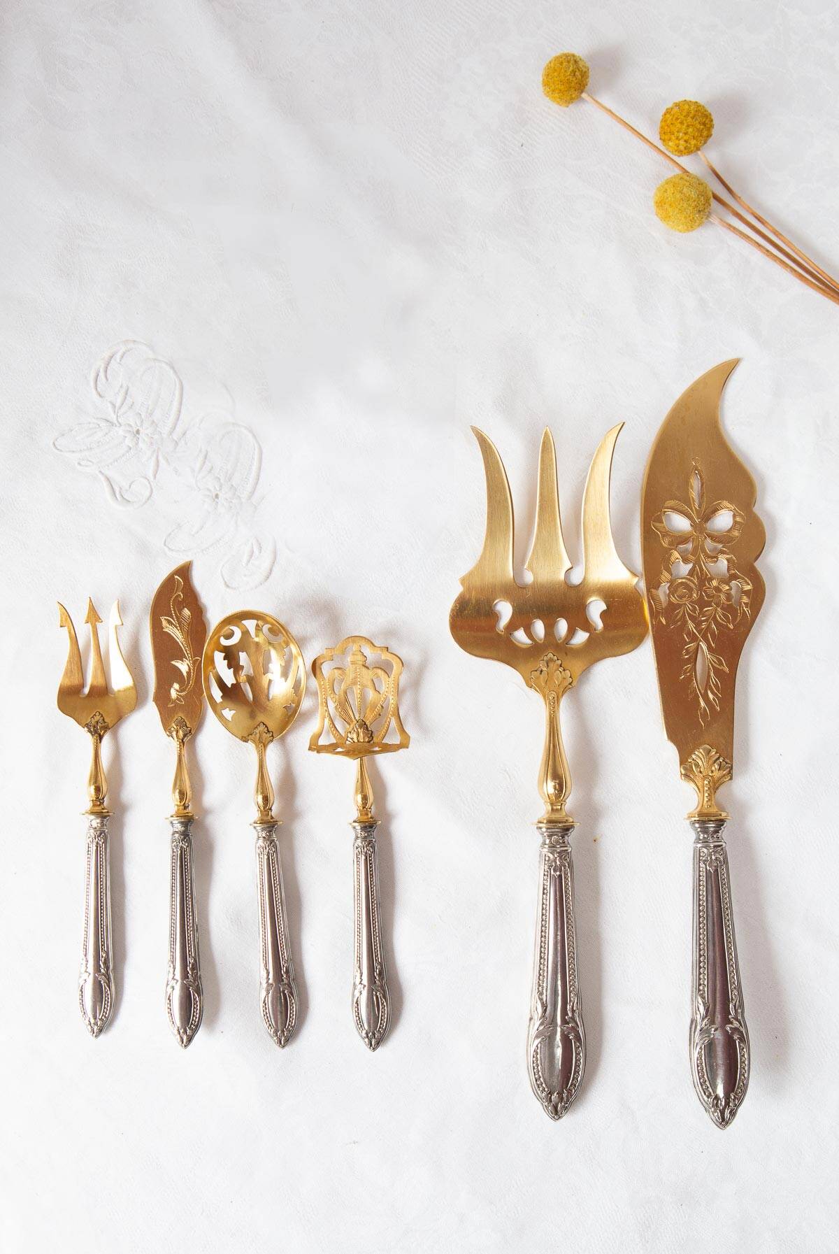 Fish hors d'oeuvres sets, Belle Epoque, circa 1910 (6 pieces)