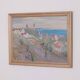 Original Swedish Oil on Panel – “Village Scene II” by E. R. Olsson – Signed