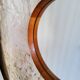 Round teak mirror by Uno and Osten Kristiansson for Luxus Vittsjö, Sweden.