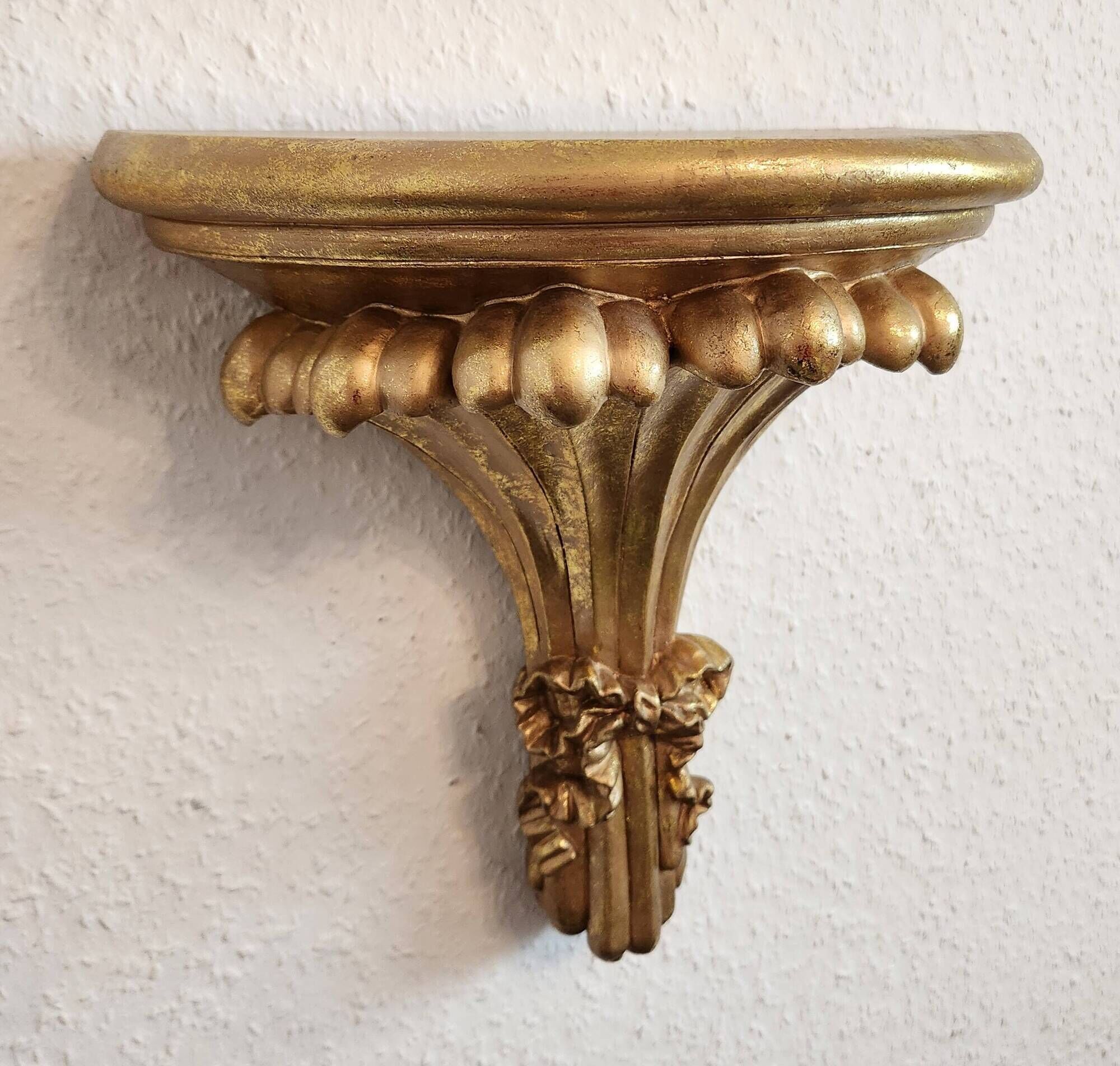 vergoldée console murale support mural étagère décorative rococo Louis XV, 1970