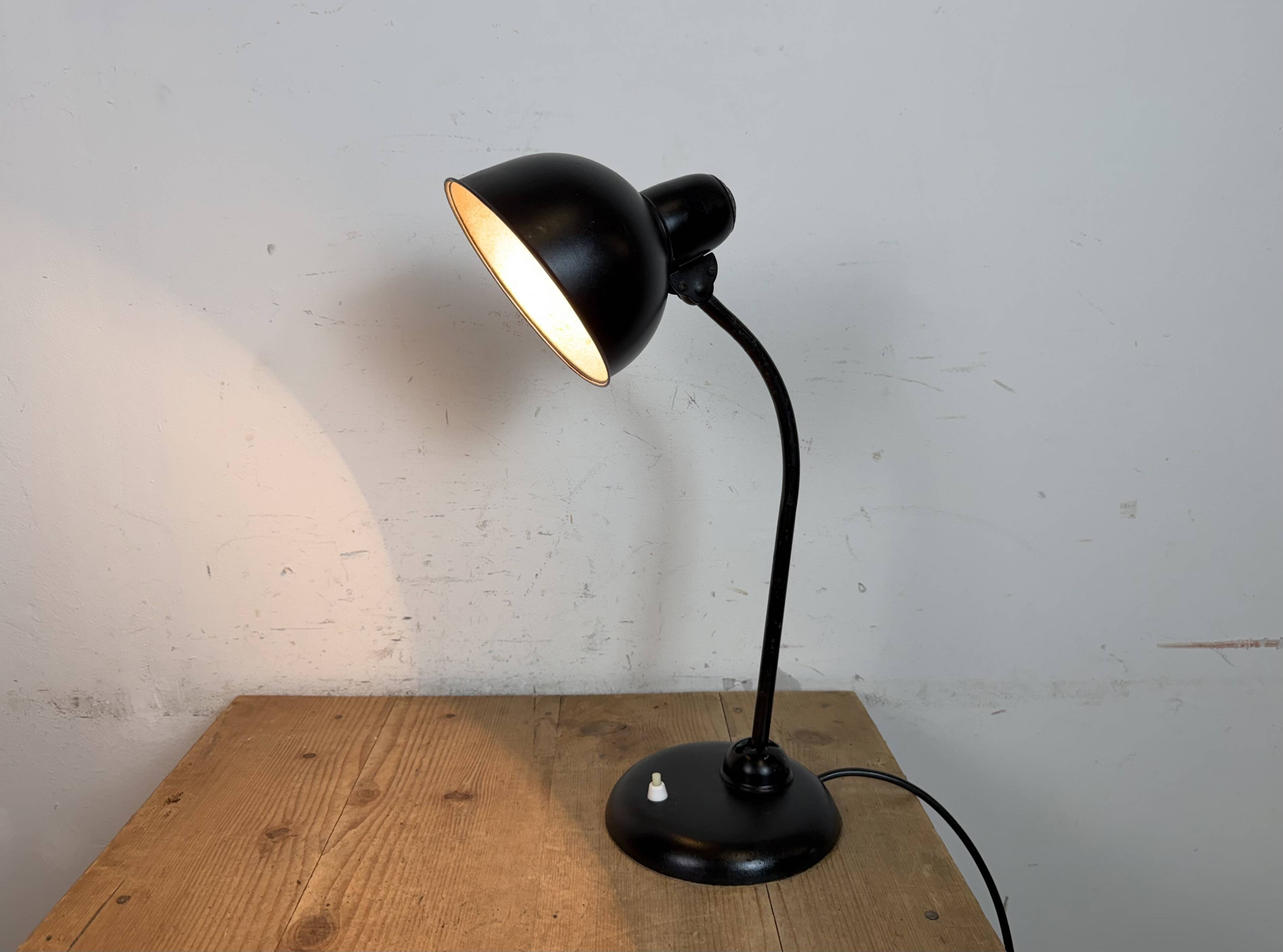 Vintage Black Table Lamp by Christian Dell for Kaiser Idell, 1930s
