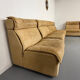 Modular camel leather sofa, 1980s vintage design.