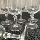 Flûtes à champagne en cristal ciselé à pied Vierzon