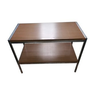 Vintage rectangular coffee table design Formica chrome 1960