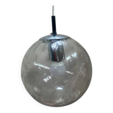 Raak Amsterdam pendant light in clear bubbled glass, 1970s