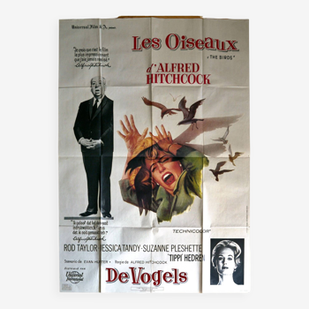 Original cinema poster "The Birds" Hitchock