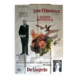 Affiche cinéma originale "Les oiseaux" Hitchock