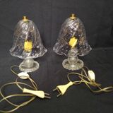 Paire de lampes de table attribuées à Ercole Barovier pour Barovier & Toso, 1940