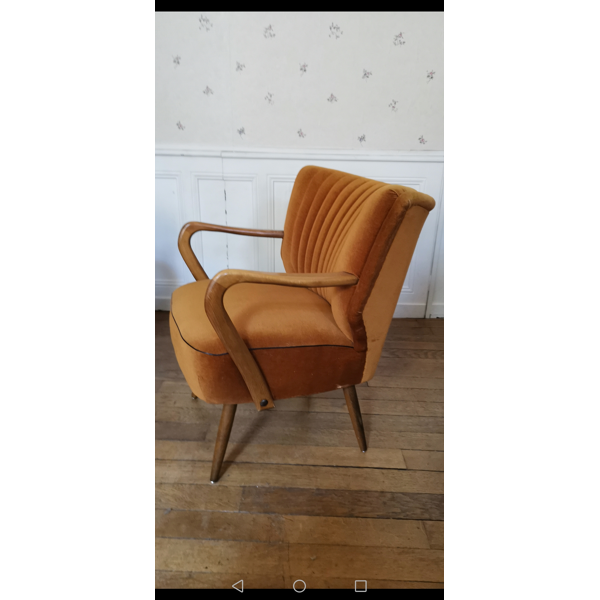 Chair Tail Vintage 50 60s Beige Pink Selency Chair Tail Vintage 50 60s Beige, Small Club Chairs Ikea