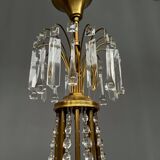 Empire style chandelier. Solid crystal, bronze.