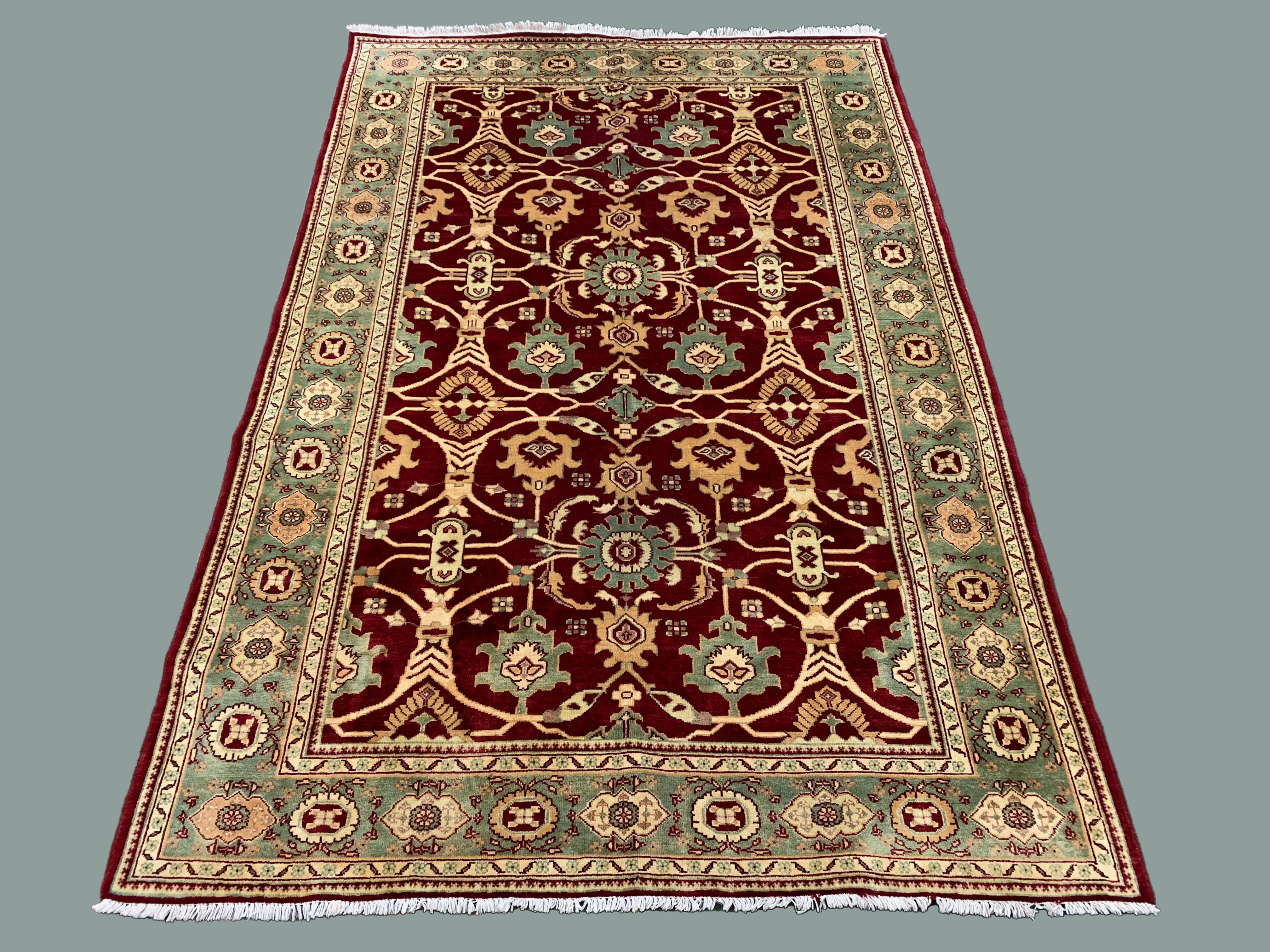 Fine afghan wool ziegler rug 275x183 cm