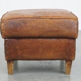 Pouf en cuir de mouton