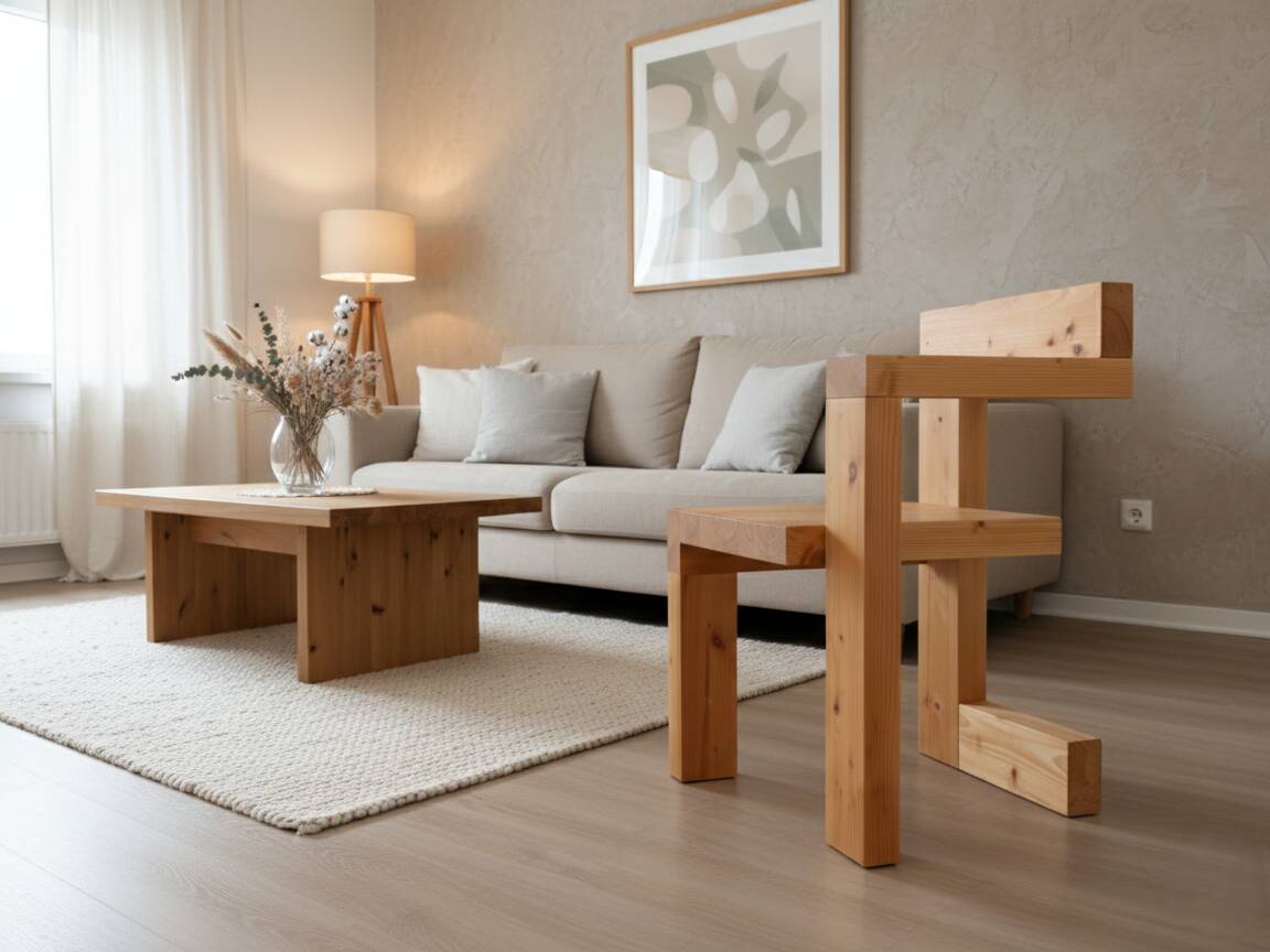 1980s Steltman Chair larch wood by Gerrit Rietveld
