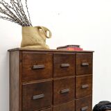 Meuble de métier ancien à 12 tiroirs, circa 1900