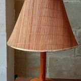 Pine lamp and rush lampshade from the 60s