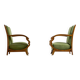Curved art deco lounge chairs, Italy 1930s
