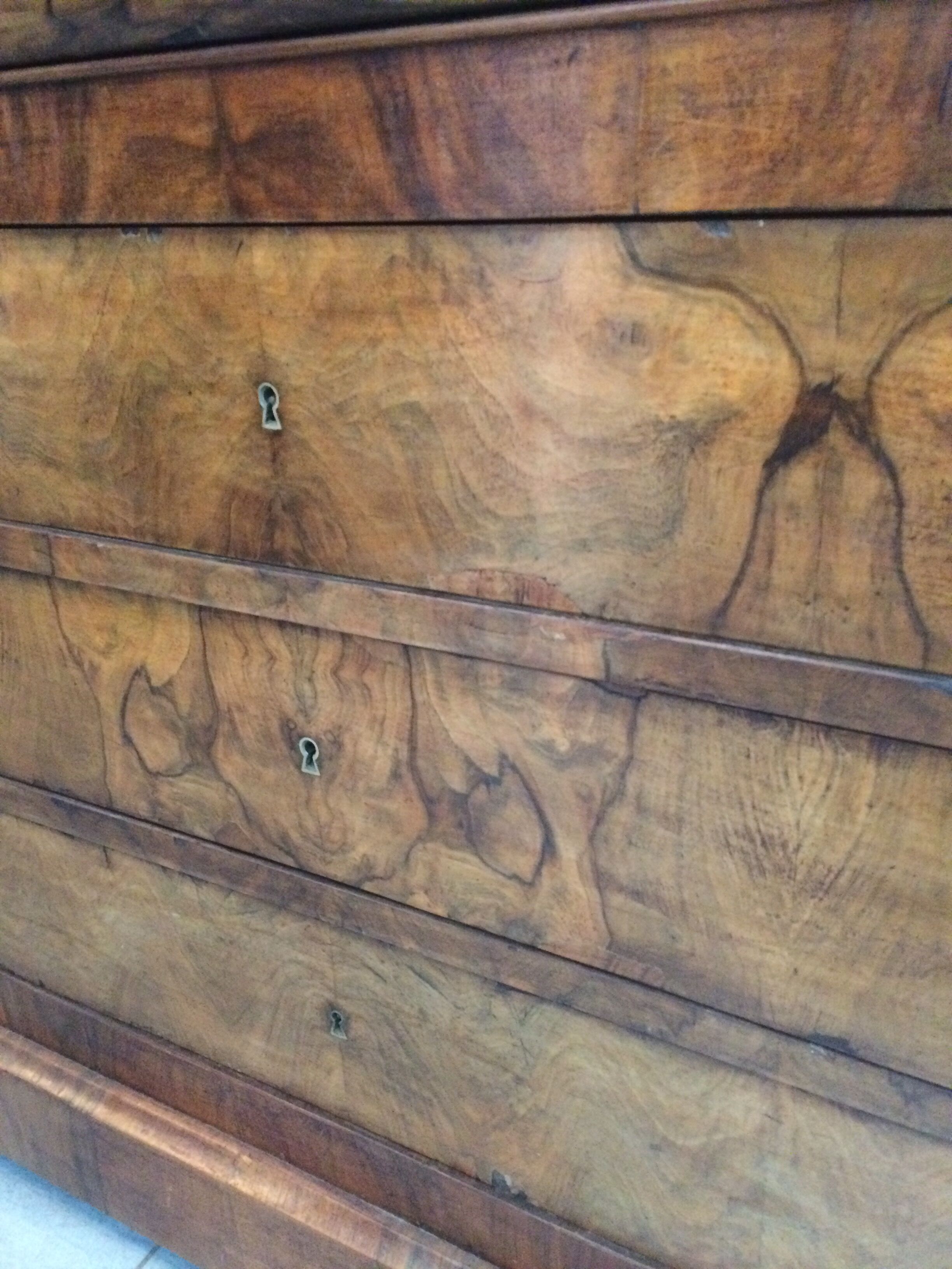 Empire dresser with marble top