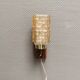 Small, stylish wall lamp with rosewood suspension and hard pressed glass