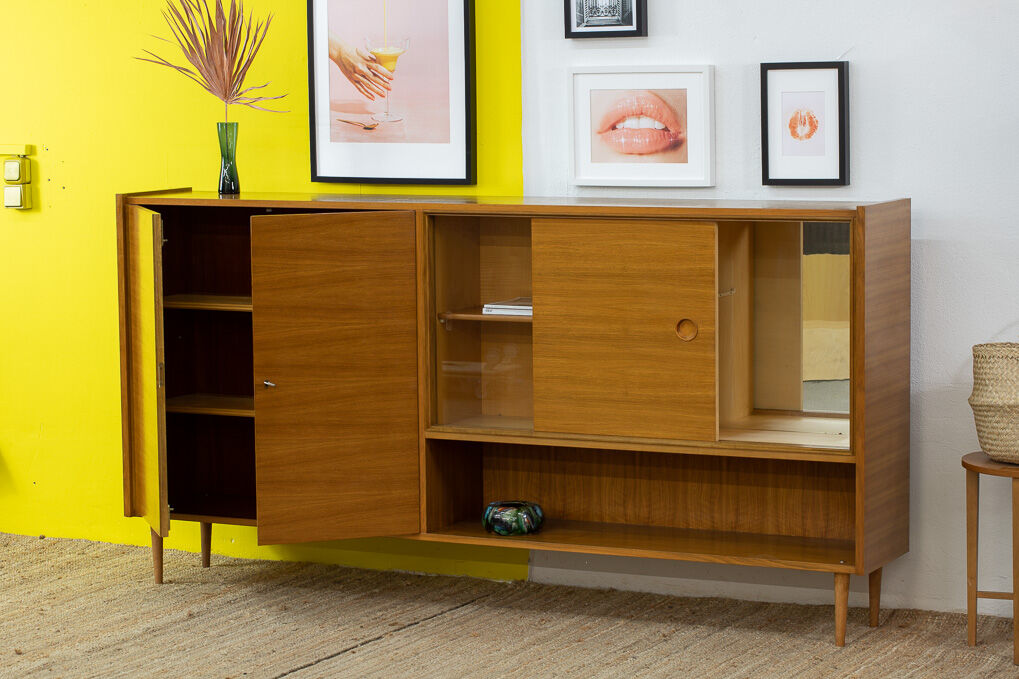 Vintage Scandinavian Enfilade – 221 cm