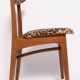 Mid-century leopard velvet chair, walnut wood, Rajmund Halas, Poland, 1960s