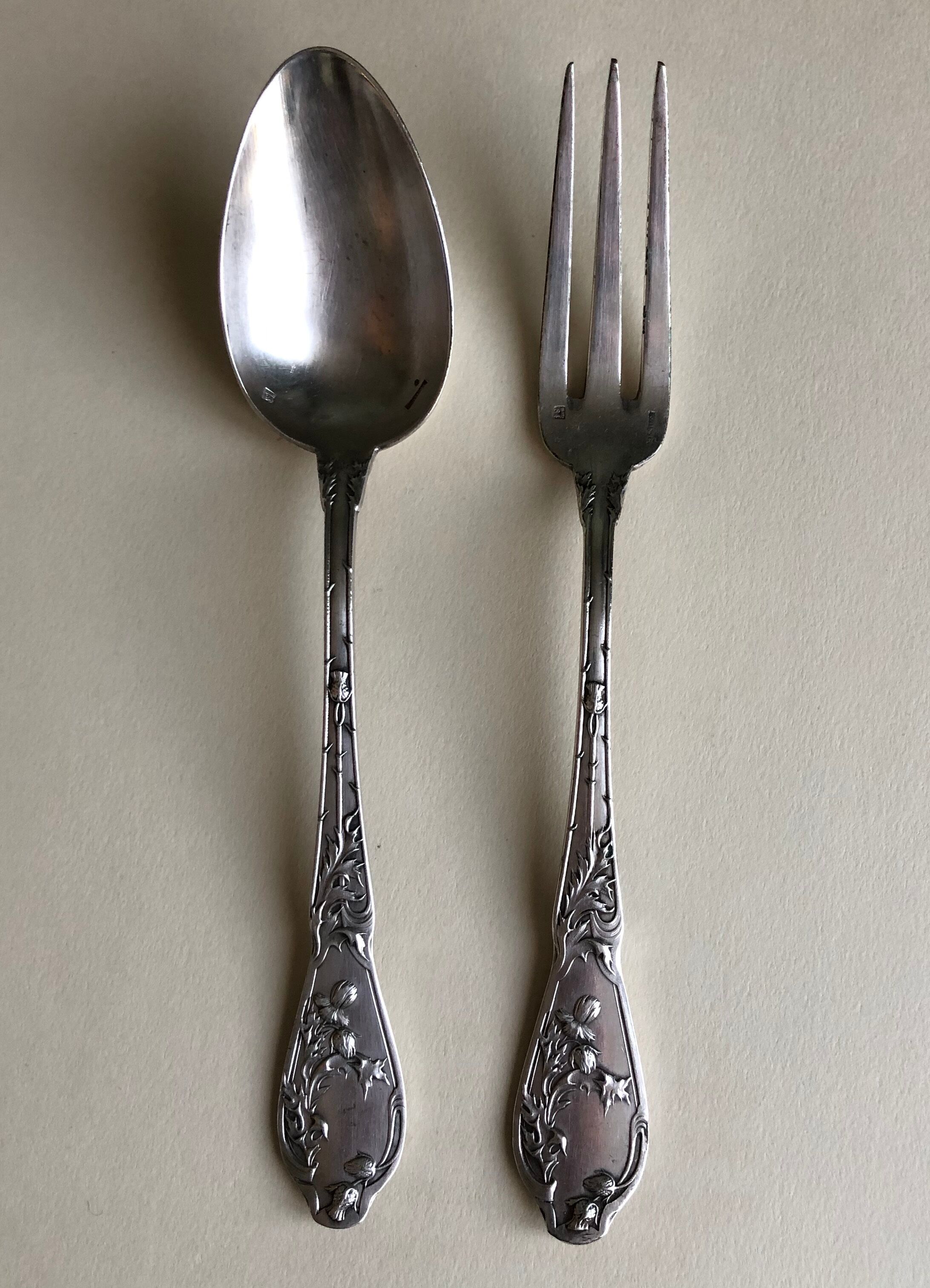 Set of 11 silver metal covers