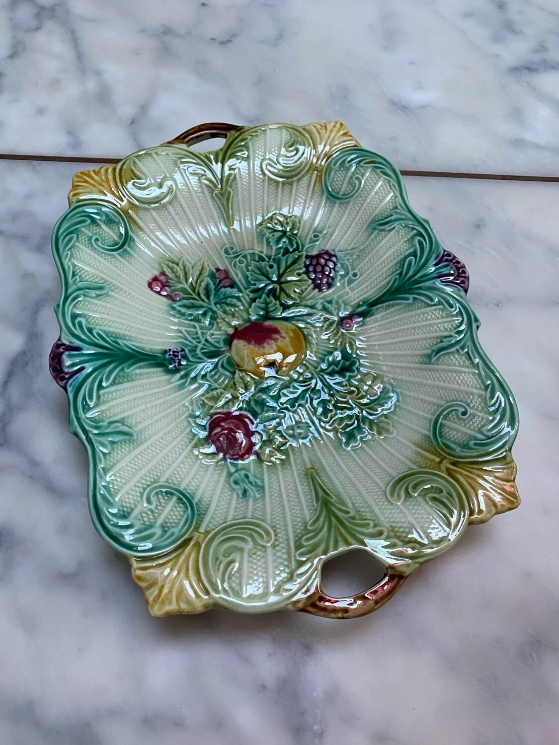 Antique slip dish