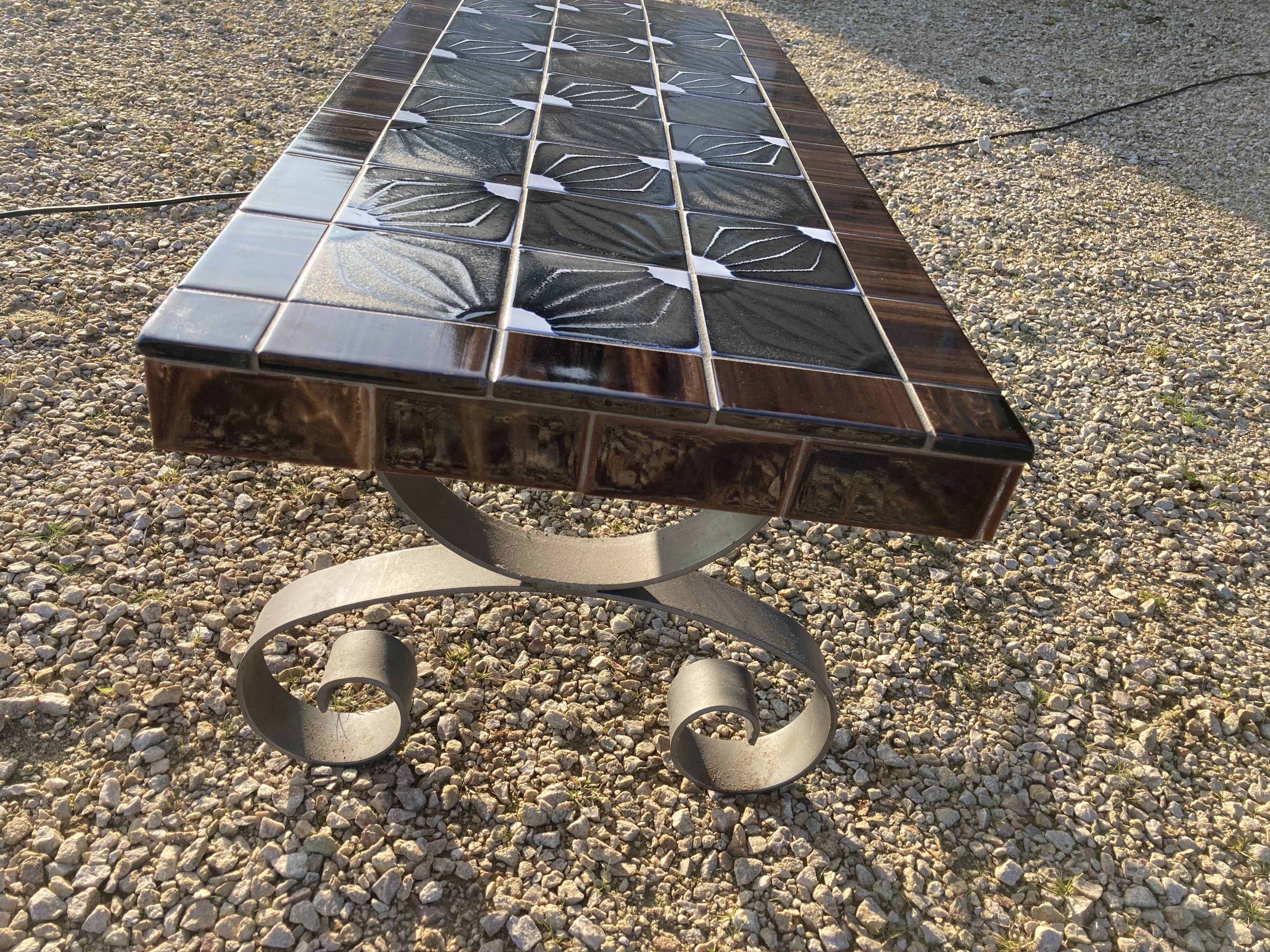 Ceramic coffee table year 70