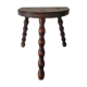 Tripod stool with turned wooden legs