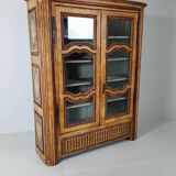 Vitrine française ancienne peinte