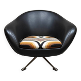 Midcentury swivel lounge chair vintage draaifauteuil 1970 'Graphic print'
