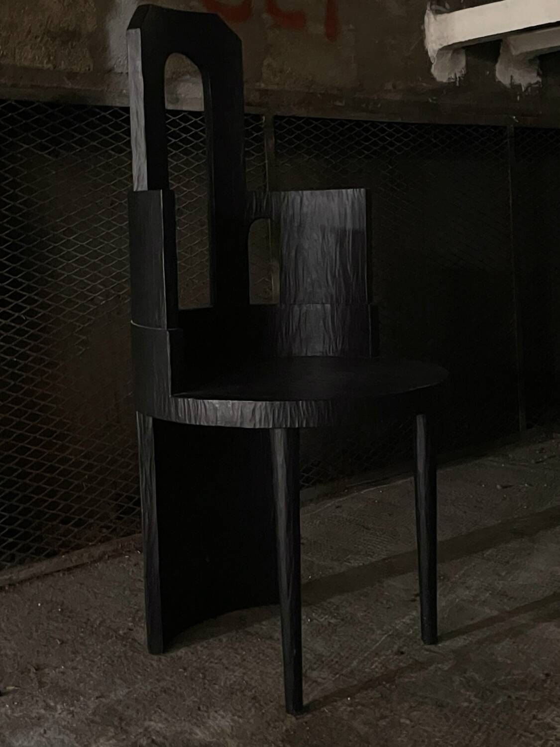 Room Studio Primitive and Modern Oak Sculptural Chair