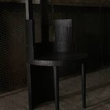 Room Studio Primitive and Modern Oak Sculptural Chair