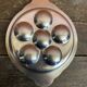 Set of 6 Stainless Steel Escargot Plates with 6 Compartments Made in Japan Used