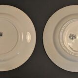 Assiettes plates Sarreguemines fin XIXème série de deux