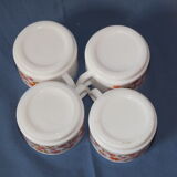 4 coffee cups Arcopal, 1970 Scania flowers
