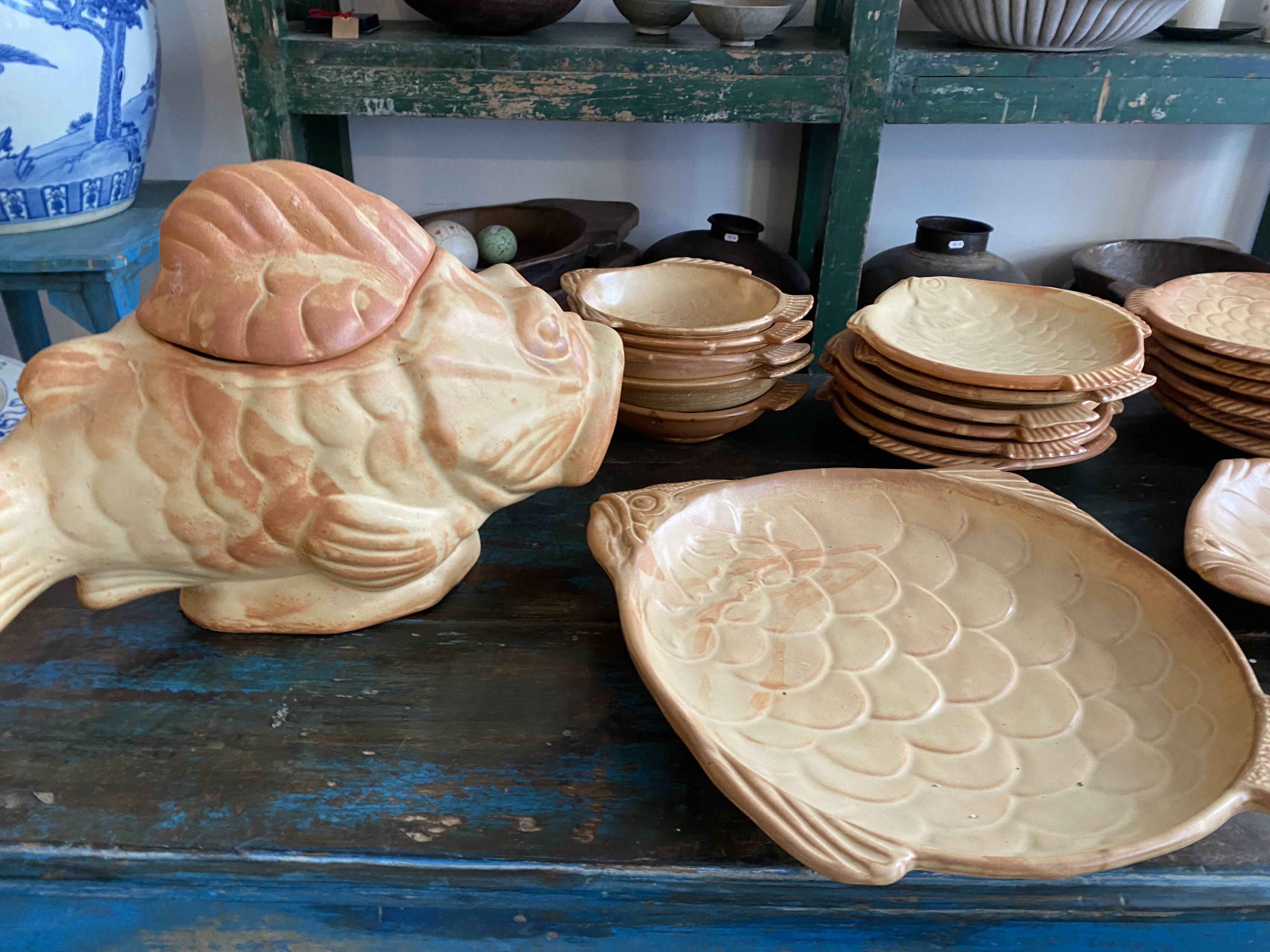 Bouillabaisse service by Marius Giuge in Vallauris