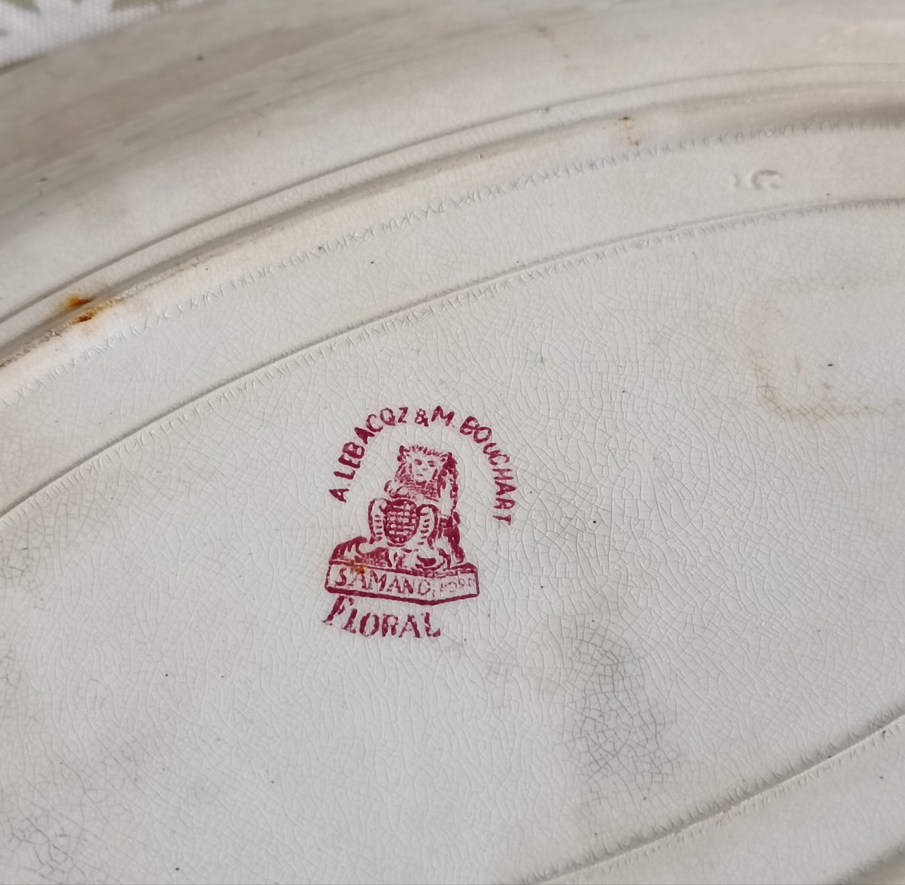 Plat terre de fer Saint Amand fin XIXe