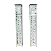 Pair of garden portico columns in wrought iron XX century