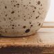 Antique spherical lamp base in pyrite stone