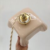 Vintage pendant lamp in pink opaline