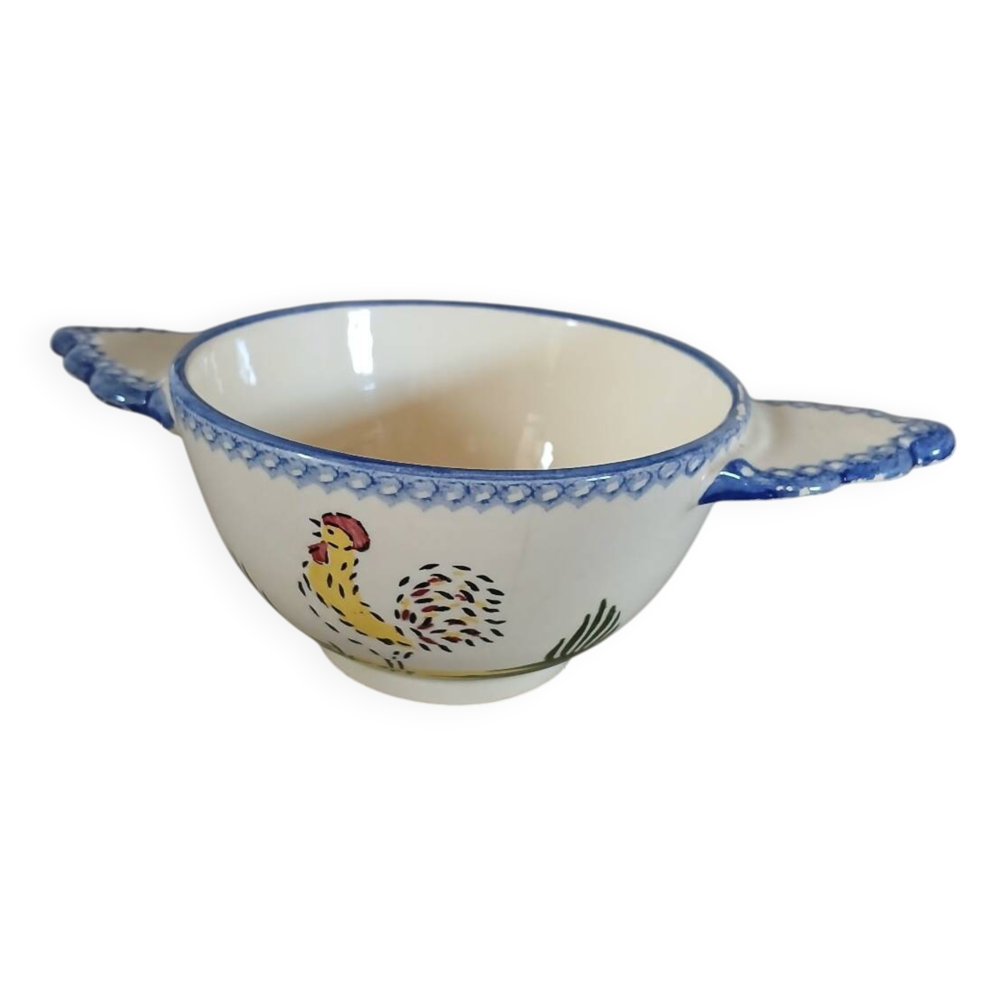 Antique Charolles earthenware bowl