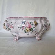 Antique 18th century Marseille earthenware planter by Veuve Perr