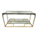 Brass & Bevelled Glass Two Tier Console Table 1970’s